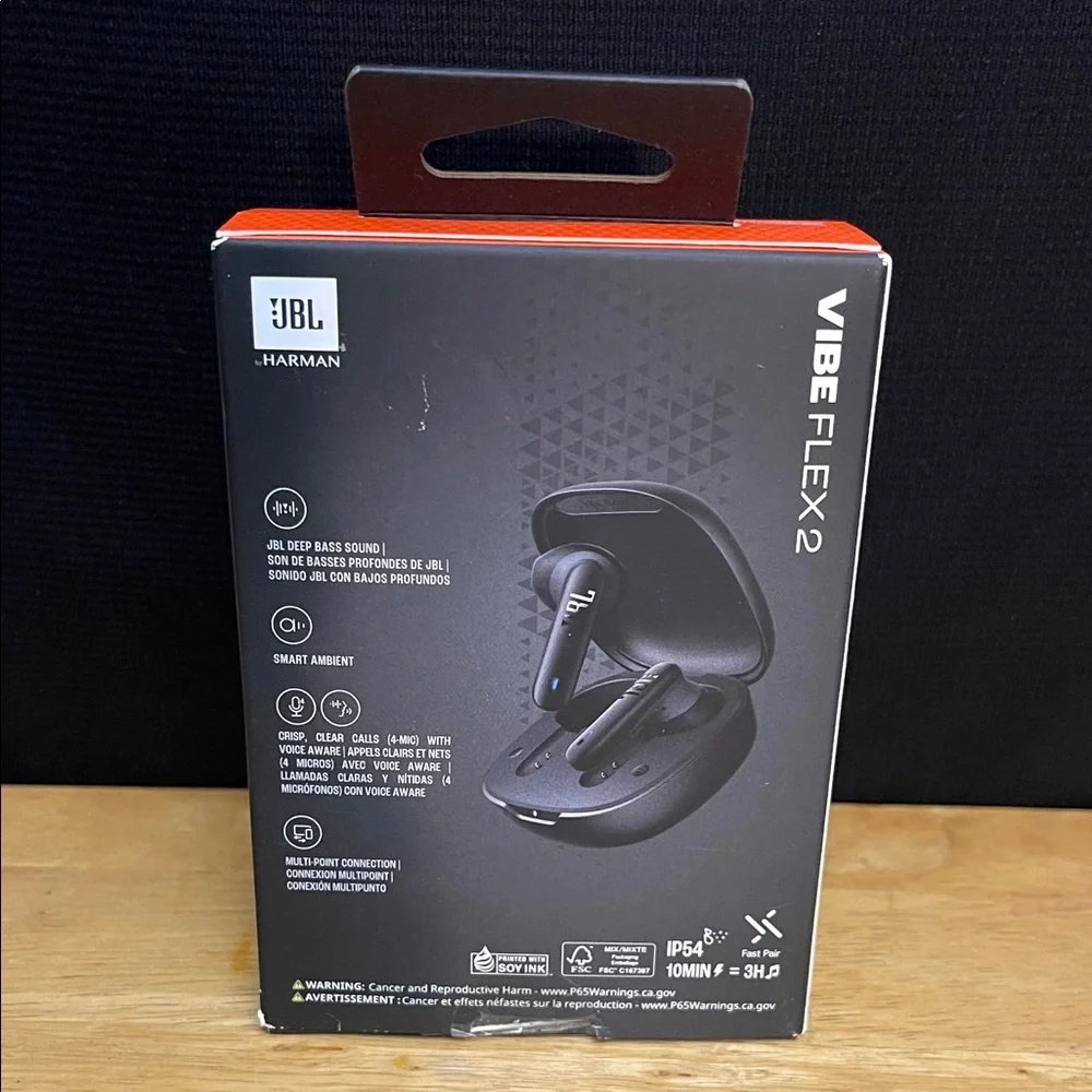 JBL Vibe Flex 2 Wireless Earbuds - Black